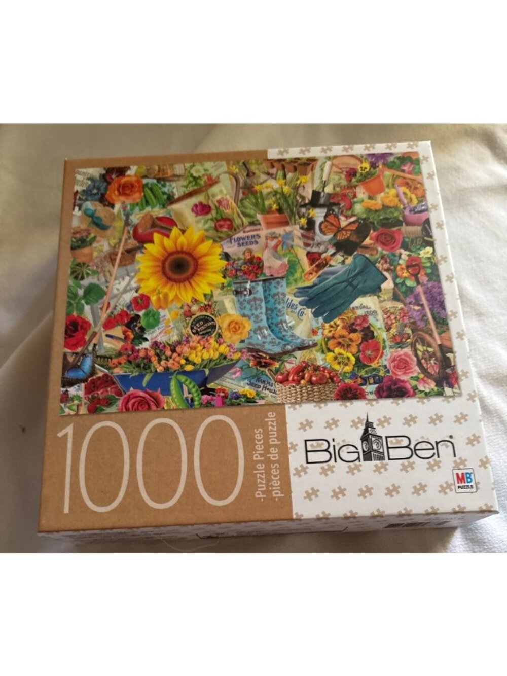 Garden Collage Big Ben 1000-Piece Jigsaw Puzzle 20" x 27"